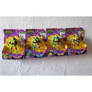 Teenage Mutant Ninja Turtles Mutant Mayhem Shouts Figure Action Set of 4 Collect